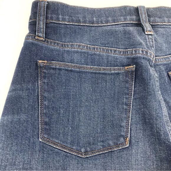 J. Crew Mercantile Blue Denim Frayed Raw Edge Factory Distressed Mini Skirt - Picture 9 of 16